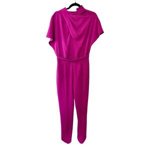 Black Halo Fuscia Pink High Neck Body Suit Sz 6